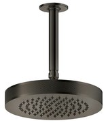 Soffione doccia anticalcare con braccio a soffitto orientabile black xl inciso 58186 gessi