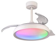 Ventilatore da soffitto Siberia bianco, Ø 43 cm, CCT, dimmerabile, MANTRA IP20