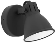 Spot Moderno Seras 2 In Acciaio Nero 1 Luce Gu10 3W Ip20