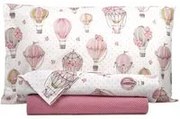 Completo letto singolo mongolfiere rosa SmartDecoHome