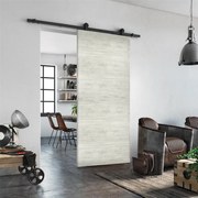 Porta scorrevole Beton in mdf nero, L 93 x H 212 cm, con binario Indus Reversibile