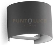 Ges871c- applique in alluminio e vetro colore antracite led 3000k 4...