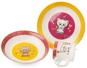 Set da pranzo per bambini in porcellana 3 pezzi Kittens - Orion