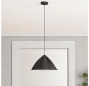 Eglo 900835 - Lampadario a sospensione con filo PODERE 1xE27/40W/230V nero