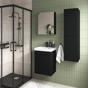 Mobile da bagno sotto lavabo Remix nero lamellare opaco L 45 x H 58 x P 33 cm 1 anta, lavabo non incluso