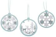 Decorazioni per albero di natale in set in legno 6 pz ø 8 cm – Casa Selección