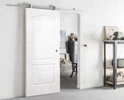 Porta scorrevole Empire in mdf bianco, L 93 x H 212 cm, con binario Ermes Reversibile