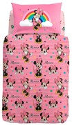 Copripiumino Singolo Minnie Rainbow   in Cotone Cartoons