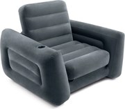 Poltrona letto gonfiabile Intex colore grigio, 117x224x66 cm - cod. 66551np