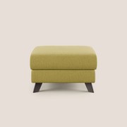 Moon Pouf contenitore e piedini alti in tessuto smacchiabile con acqua T05 giallo