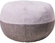 Pouf tondo bicolore 47x31 cm Oberon grigio