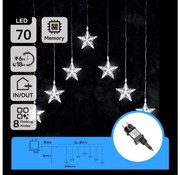 Aigostar - Catena luminosa natalizia LED per esterni 70xLED/230V 1,2x1m IP44 bianco freddo effetto stellato