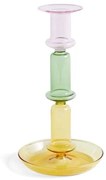 HAY - Flare Tall Candle Holder Rainbow Pink/Green/Yellow HAY