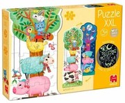 Puzzle Goula XXL Fosforescente Fattoria Reversibile 80 x 28 cm 27 Pezzi