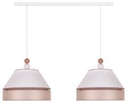 Duolla - Lampadario a sospensione con filo AVIGNON 2xE27/15W/230V bianco/beige