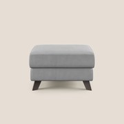 Moon Pouf contenitore e piedini alti in microfibra impermeabile T11 grigio