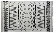 Tappeto DKD Home Decor 160 x 250 x 0,7 cm Nero Poliestere Cotone Bianco Ikat Boho