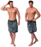 ASCIUGAMANO DA BAGNO KILT PER PISCINA MARINA SAUNA GREY