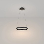 Lampadario A Sospensione Moderno Rim Alluminio Nero Luce Led 25W