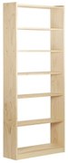 Libreria 7 ripiani Gala 7 L 79.6 x P 25 x H 216.7 cm beige, portata per ripiano 50 kg
