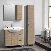 Colonna per mobile bagno Nicole 1 anta P 34 x L 30 x H 195.5 cm rovere nabucco