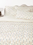 Copripiumino in cotone con frange trapuntate Lenja