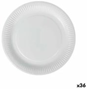 Set di piatti Algon Monouso Bianco Cartone 23 cm (36 Unità)