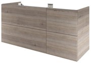 Mobile da bagno sotto lavabo SENSEA Neo  lucido L 135 x H 64 x P 48 cm 4 cassetti, lavabo non incluso