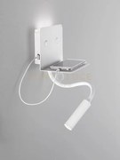 Level applique led 3000k in metallo verniciato bianco diffusore sat...