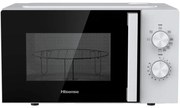 Hisense - Forno a microonde H20MOWP1HG con funzione grill e controllo meccanico, capacità 20 l, potenza 700 watt su 5 livelli, colore Bianco
