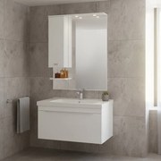 Specchio con illuminazione integrata bagno rettangolare Rimini L 81 x H 108 x P 18.5 cm bianco