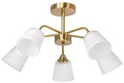 Lampadario a sospensione con supporto rigido 5xE14/60W/230V oro