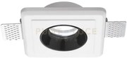 Gfa633- faretto in gesso finitura nera da incasso 1 luce attacco gu...