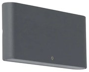 Lampada da parete per esterni grigio scuro 17,5 cm con LED IP65 - Batt