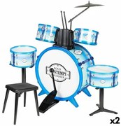 Batteria Musicale Bontempi Azzurro Plastica 85 x 68 x 65 cm (9 Pezzi) (2 Unità)