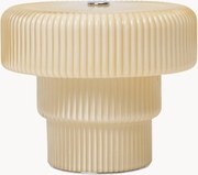 Lampada da tavolo portatile a LED in vetro soffiato Ripple, dimmerabile