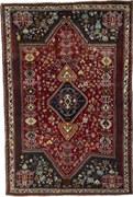 Shiraz Tappeto 170 x 260 Rosso (Iran) Annodato A Mano