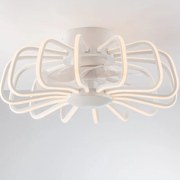 Ventilatore da soffitto Grecale trasparente, Ø 50 cm, CCT, dimmerabile, INTEC IP20