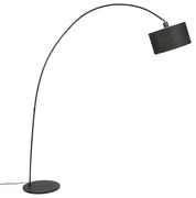 Lampada da terra ad arco moderna intelligente nera incl. A60 Wifi - Vinossa