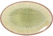 Piatto ovale 35 cm in melammina verde Soler