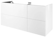 Mobile da bagno sotto lavabo SENSEA Neo  laccato lucido L 135 x H 64 x P 48 cm 4 cassetti, lavabo non incluso