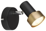 Globo 57917-1G - Faretto da parete MASON 1xGU10/25W/230V nero/oro