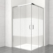 Lato per box doccia angolare dritto H 200 x L 70 cm, sp 6 mm cromo smerigliato