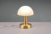 Fynn ii lampada cupola in  ottone satinato e vetro sabbiato bianco ...