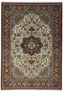 Ghom Tappeto persiano 140 x 200 Beige (Iran) Annodato A Mano