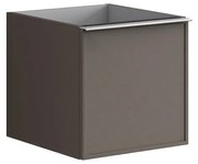 Struttura semi colonna da bagno Pixel2 cassetti laccato opaco grigio carbone L 40 x H 40 x P 45.5 cm