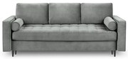 Divano letto in velluto grigio chiaro Santo - Milo Casa