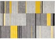 Tappeto 133x190 cm Ray A grigio e giallo