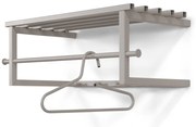 Attaccapanni da parete grigio tortora in metallo con scaffale 76 cm Marco – Spinder Design