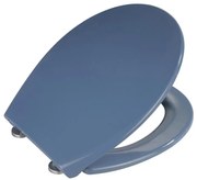 WENKO 22403100-WC sedile WC SAMOS 44,5x37,5 cm blu/argento